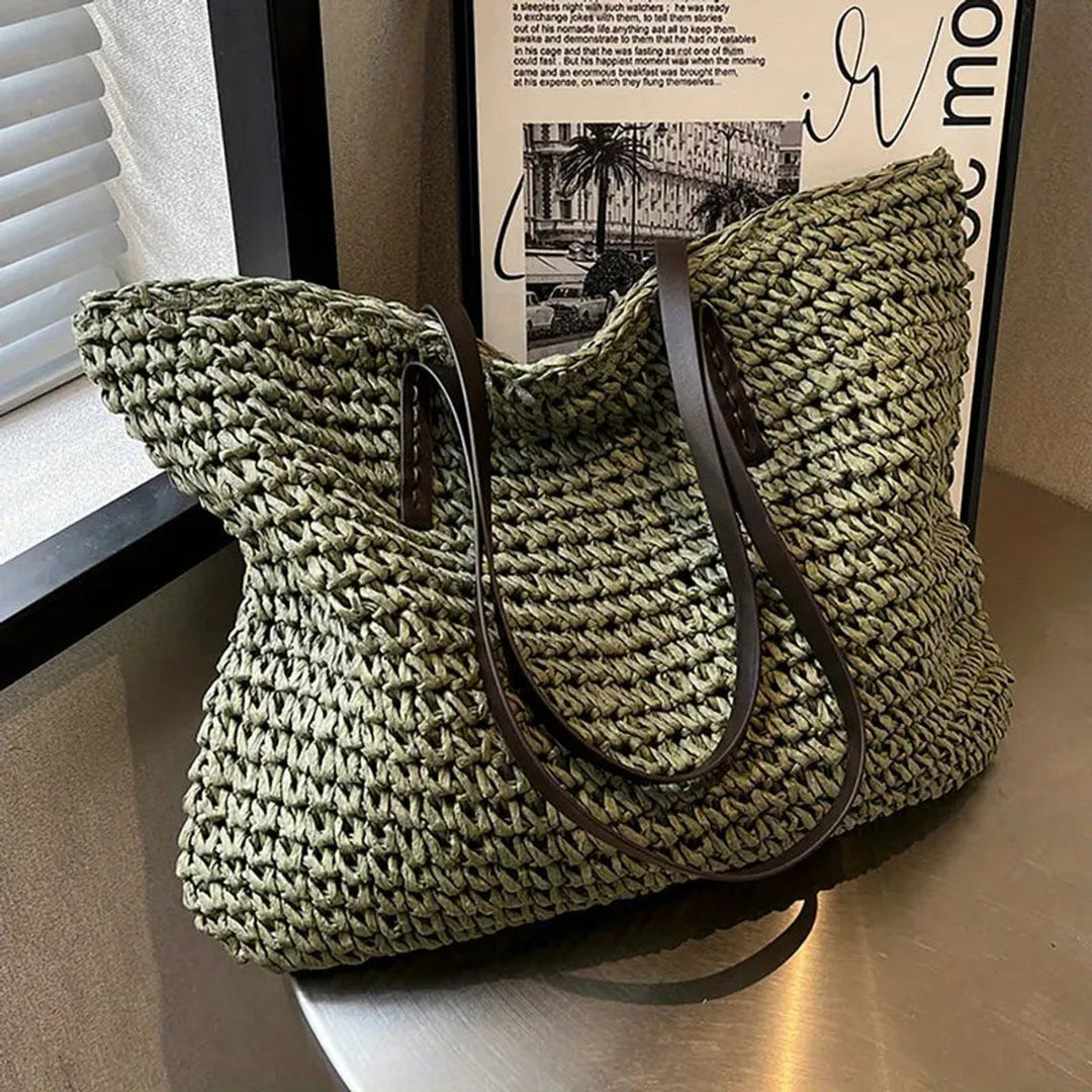 Women's Bohemian Woven Straw Tote Bag