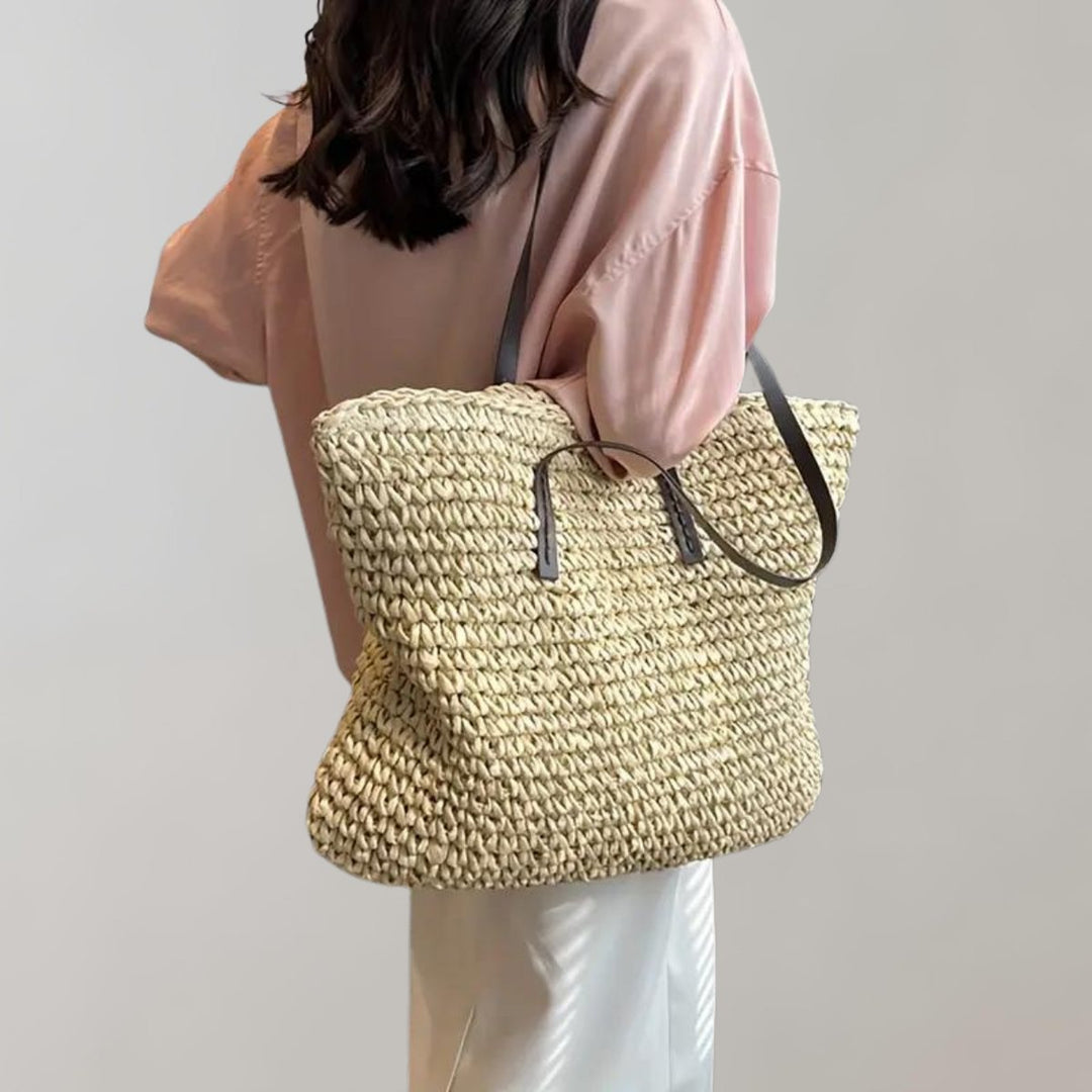 Women's Bohemian Woven Straw Tote Bag (3)
