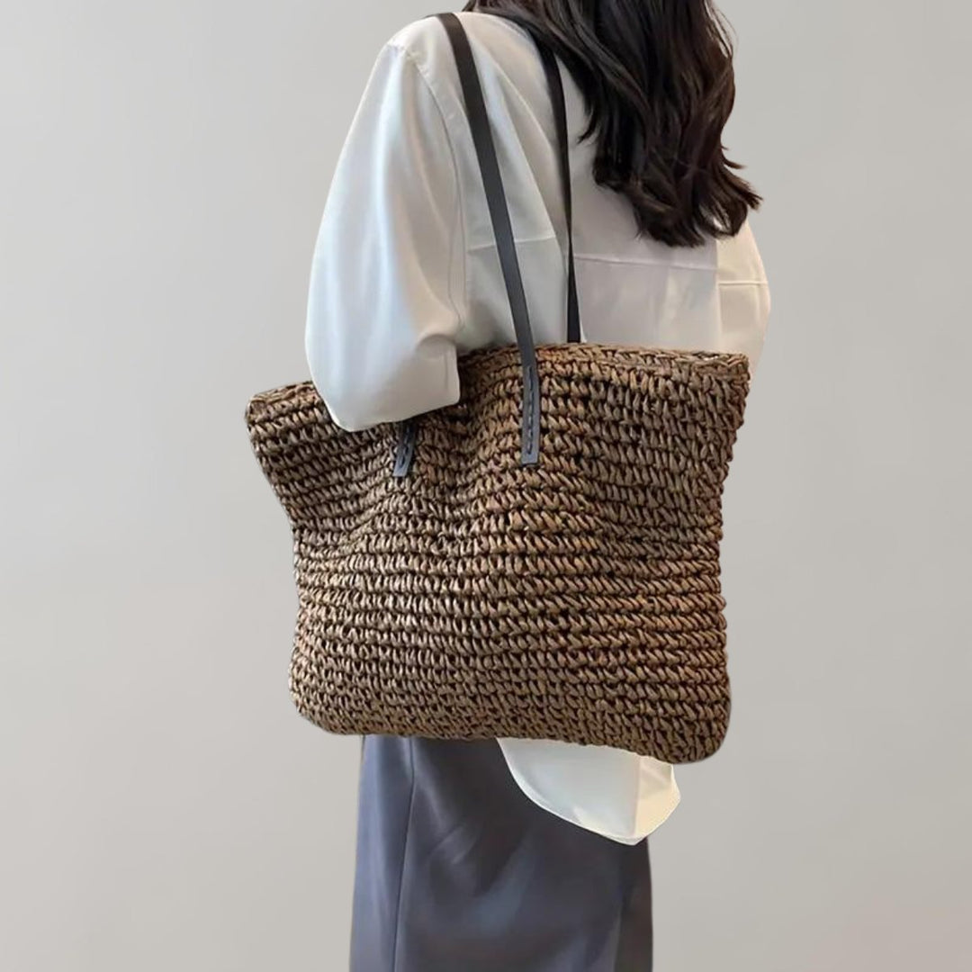 Women's Bohemian Woven Straw Tote Bag (4)