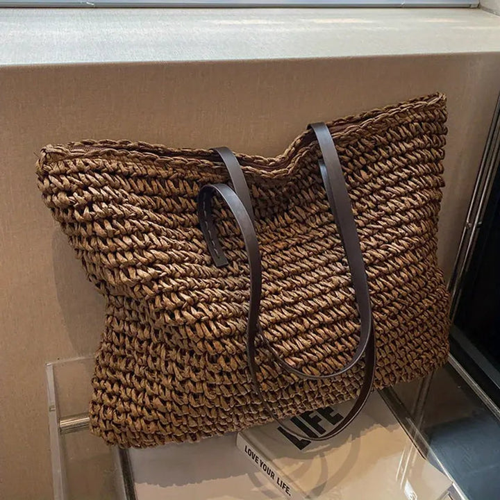Women's Bohemian Woven Straw Tote Bag (7)