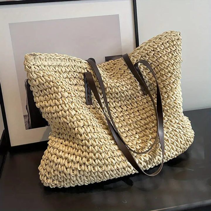 Women's Bohemian Woven Straw Tote Bag (8)