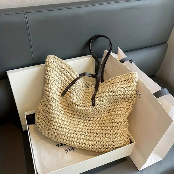 Women's Bohemian Woven Straw Tote Bag (9)