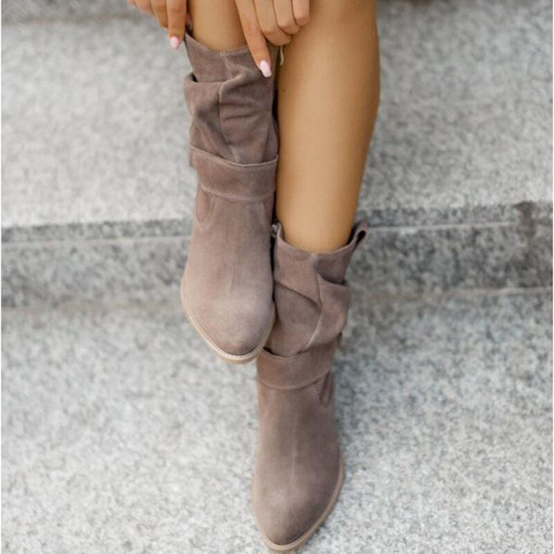 Women's Boots Suede Ankle for Fall (5)