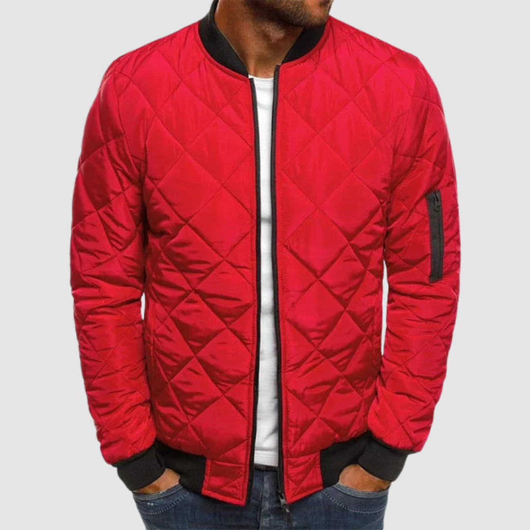 Women's Breathable Fall Jacket with Functional Pockets in Red