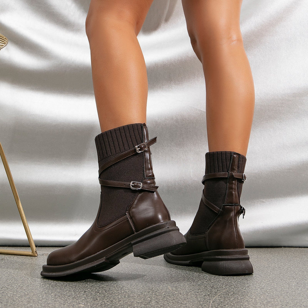 Women's Brown Leather Ankle Boots (4)