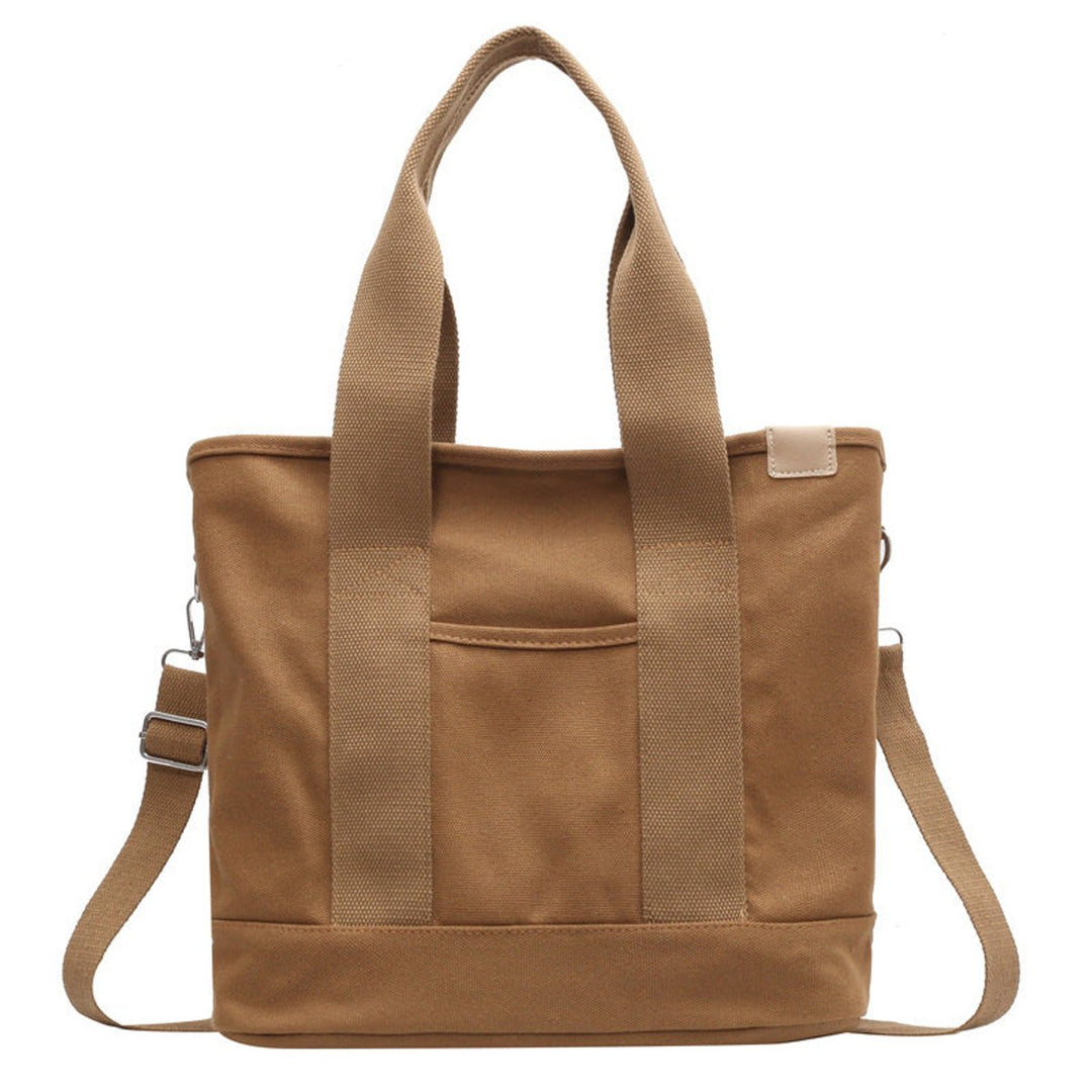 Women's Canvas Tote Bag for Work in Khaki