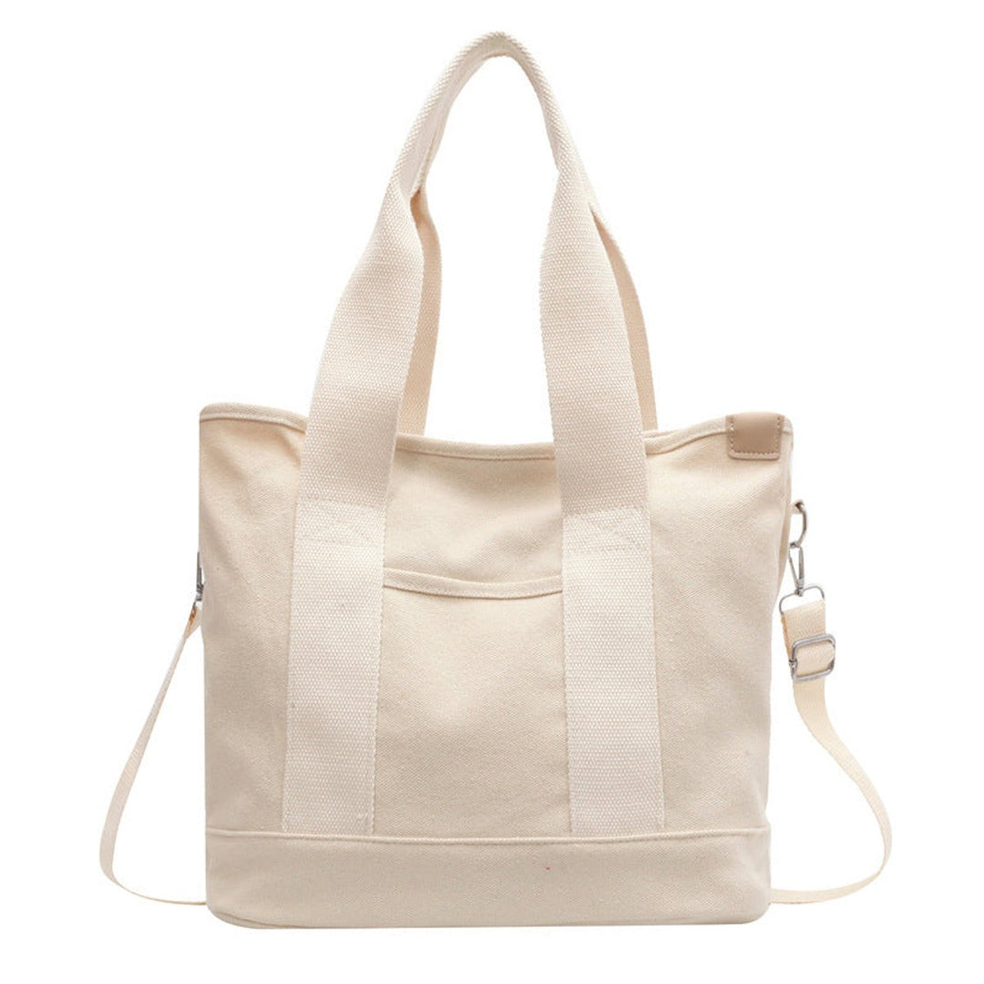 Women's Canvas Tote Bag for Work in White