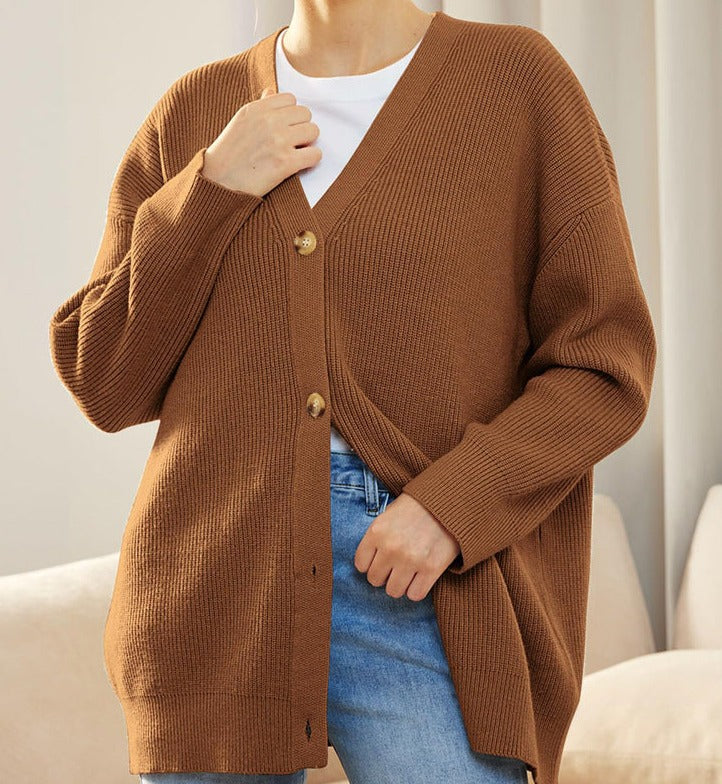 Women's Cardigan in Oversized Knit for Layering (20)