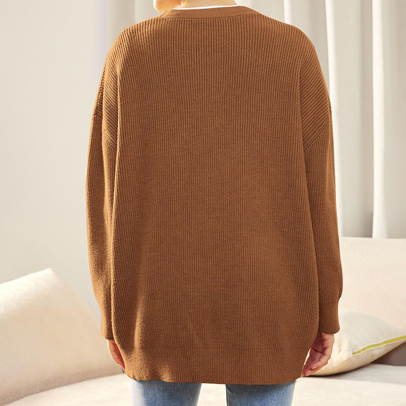 Women's Cardigan in Oversized Knit for Layering (21)