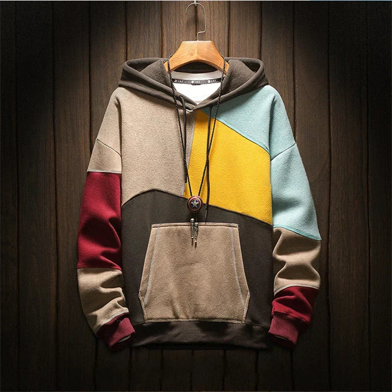 Women's Cashmere Patchwork Hoodie
