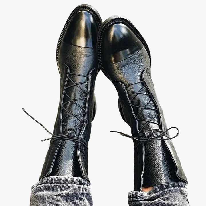 Women's Casual Ankle Boots with Lace-Up Front