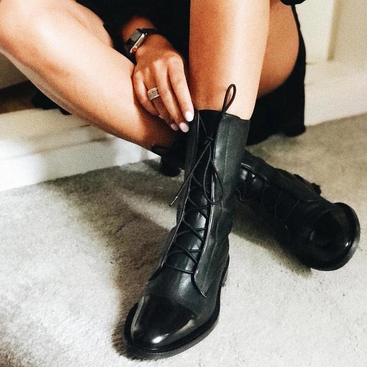Women's Casual Ankle Boots with Lace-Up Front (10)