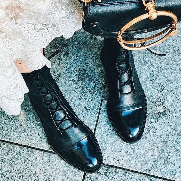 Women's Casual Ankle Boots with Lace-Up Front (8)