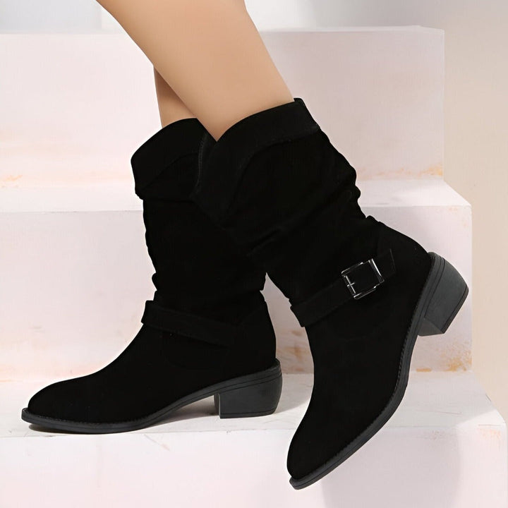 Women's Casual Ankle Boots with Soft Footbed in Black