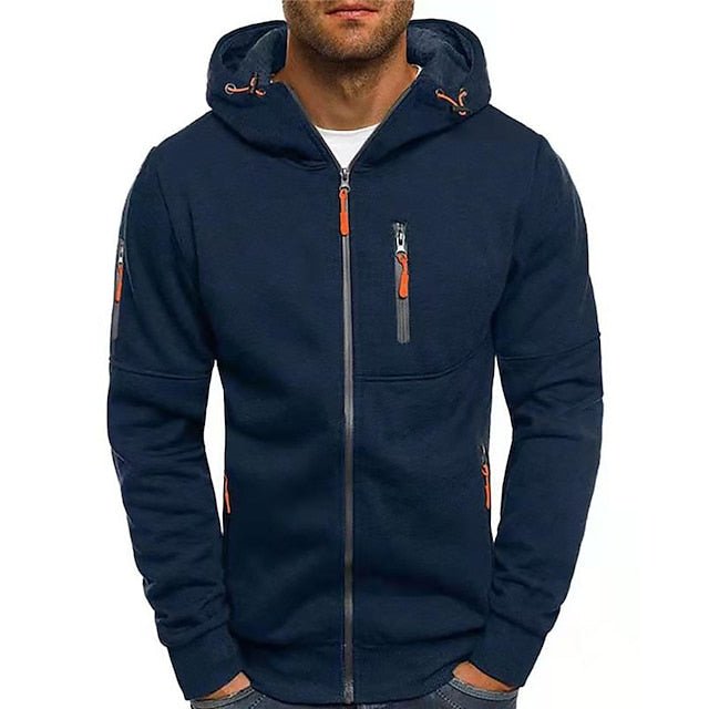 Women's Casual Zip Hoodie for Everyday in Navy
