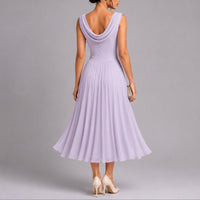 Camila | Women's Chiffon Midi Fall Wedding Guest Dress