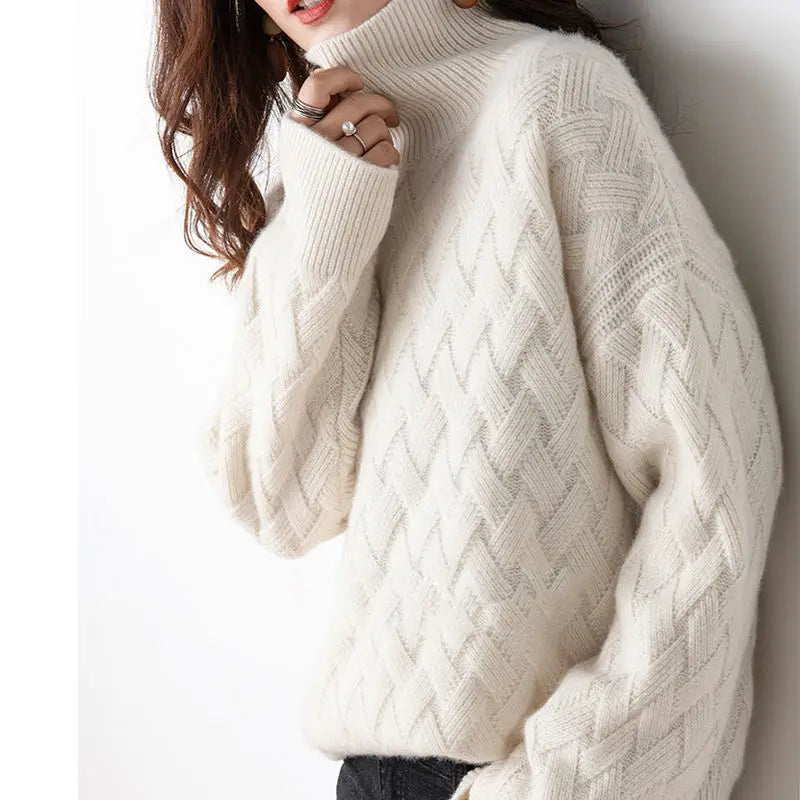Women's Christmas Sweater with Cozy Turtleneck