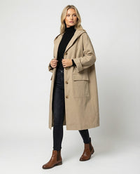 Emilia | Women's Classic Waterproof Hooded Trench Coat