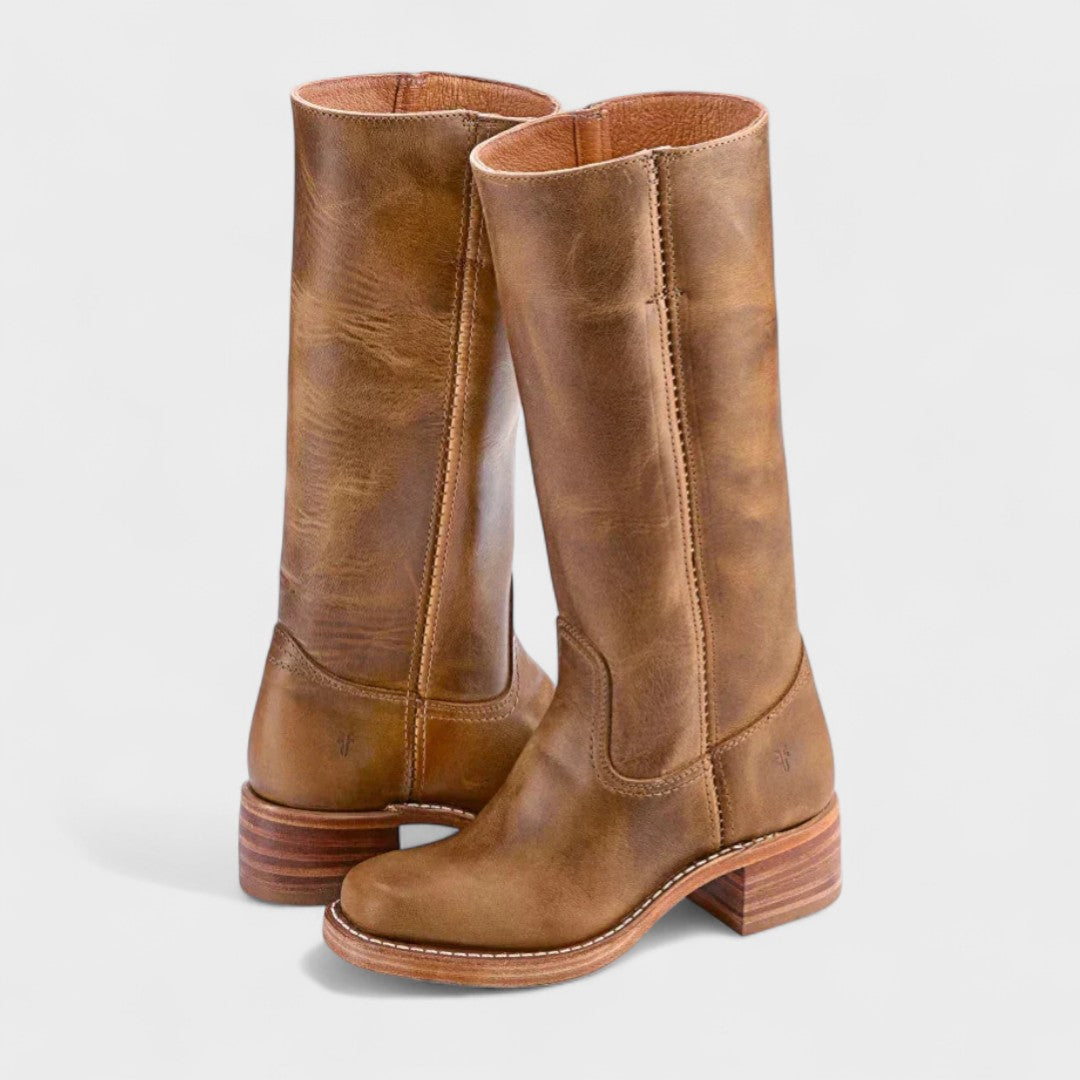 Women's Classic Western Boots for Everyday Wear in Light Brown