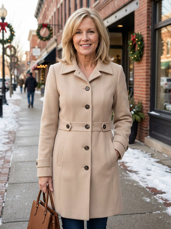 Women's Classic Wool Trenchcoat for Timeless Elegance (2)