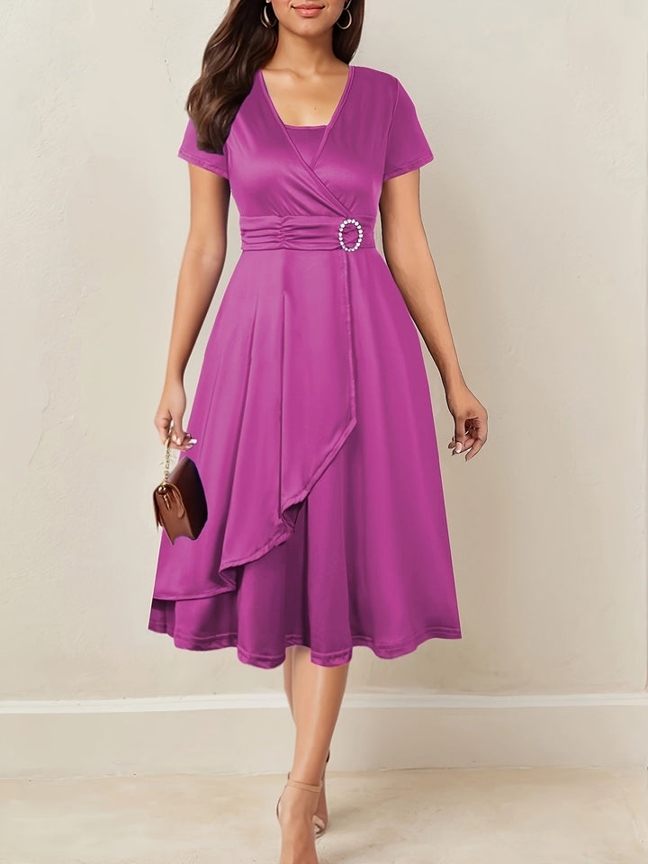 Women's Cocktail Dress Maxi for Holiday Parties in Rosenrot