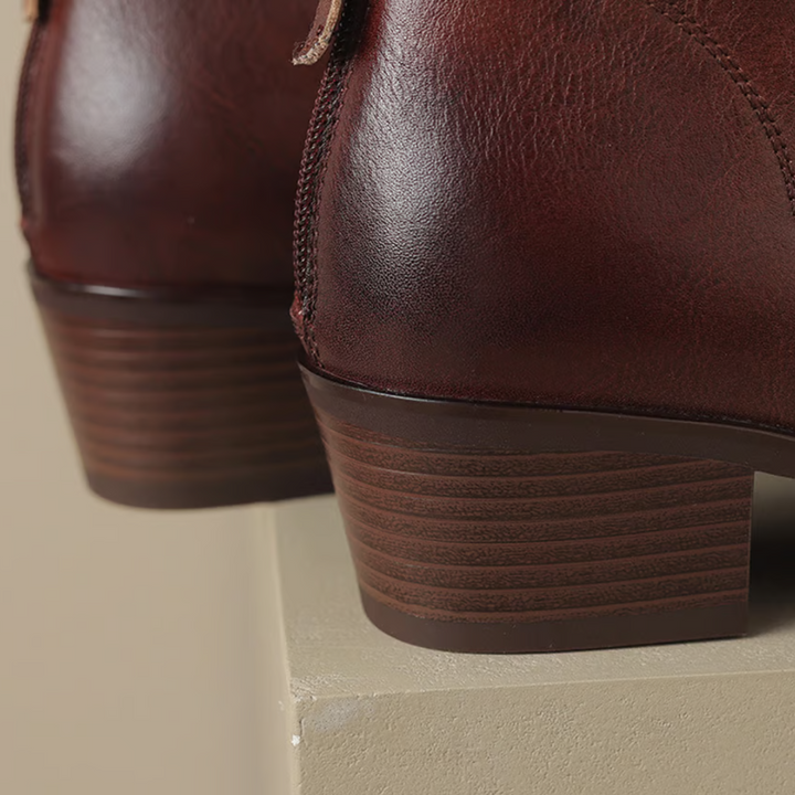 Women's Comfort Ankle Boots with Low Heel (10)