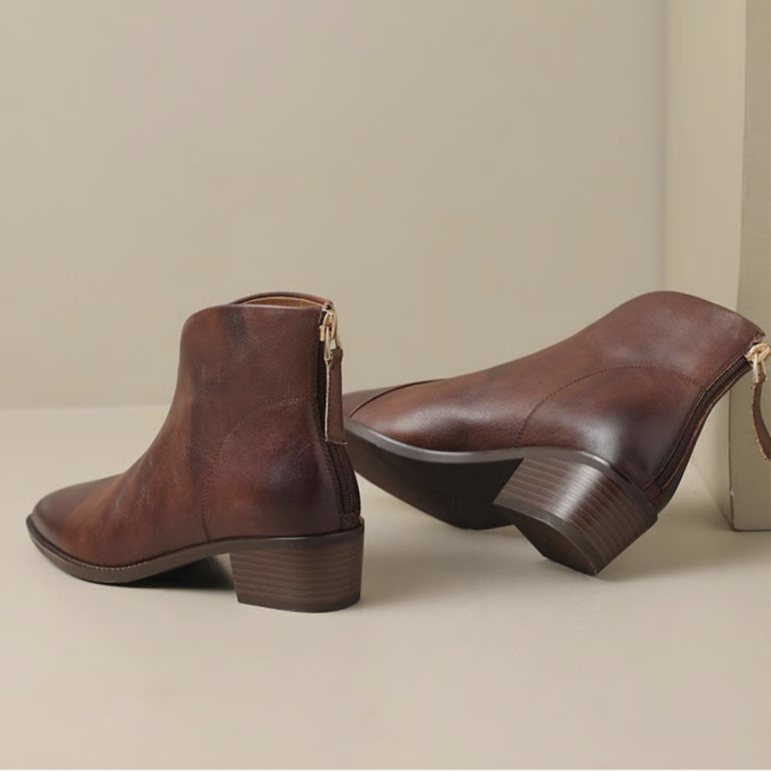 Women's Comfort Ankle Boots with Low Heel (2)