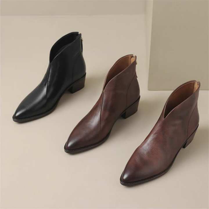 Women's Comfort Ankle Boots with Low Heel (3)