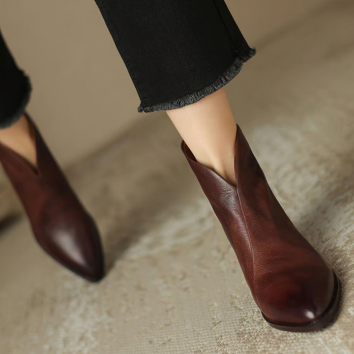 Women's Comfort Ankle Boots with Low Heel (6)