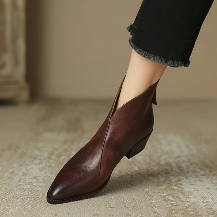 Women's Comfort Ankle Boots with Low Heel (7)