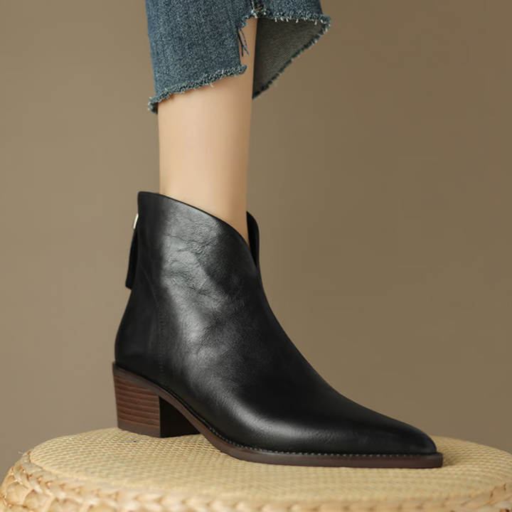 Women's Comfort Ankle Boots with Low Heel (8)