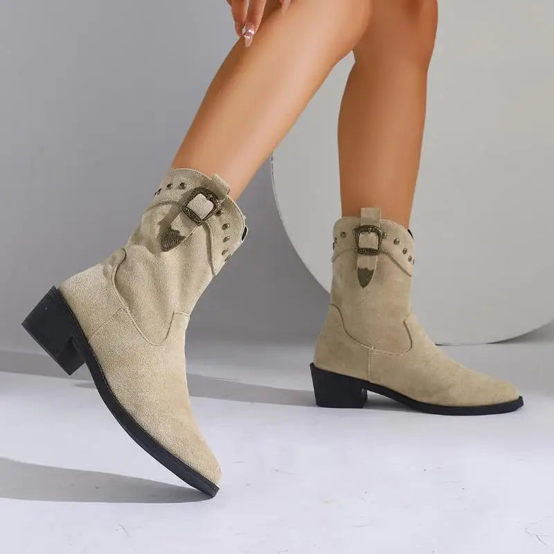 Women's Comfortable Mid-Calf Boots for Daily Wear (2)