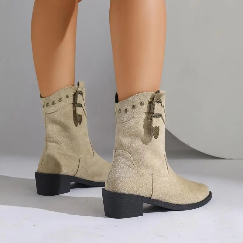 Women's Comfortable Mid-Calf Boots for Daily Wear (4)
