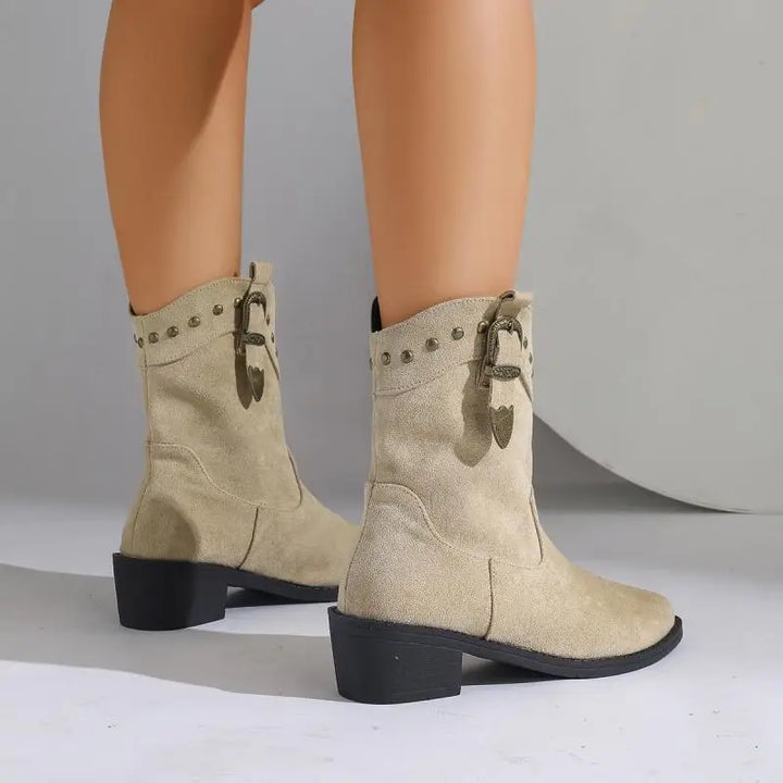 Women's Comfortable Mid-Calf Boots for Daily Wear (4)