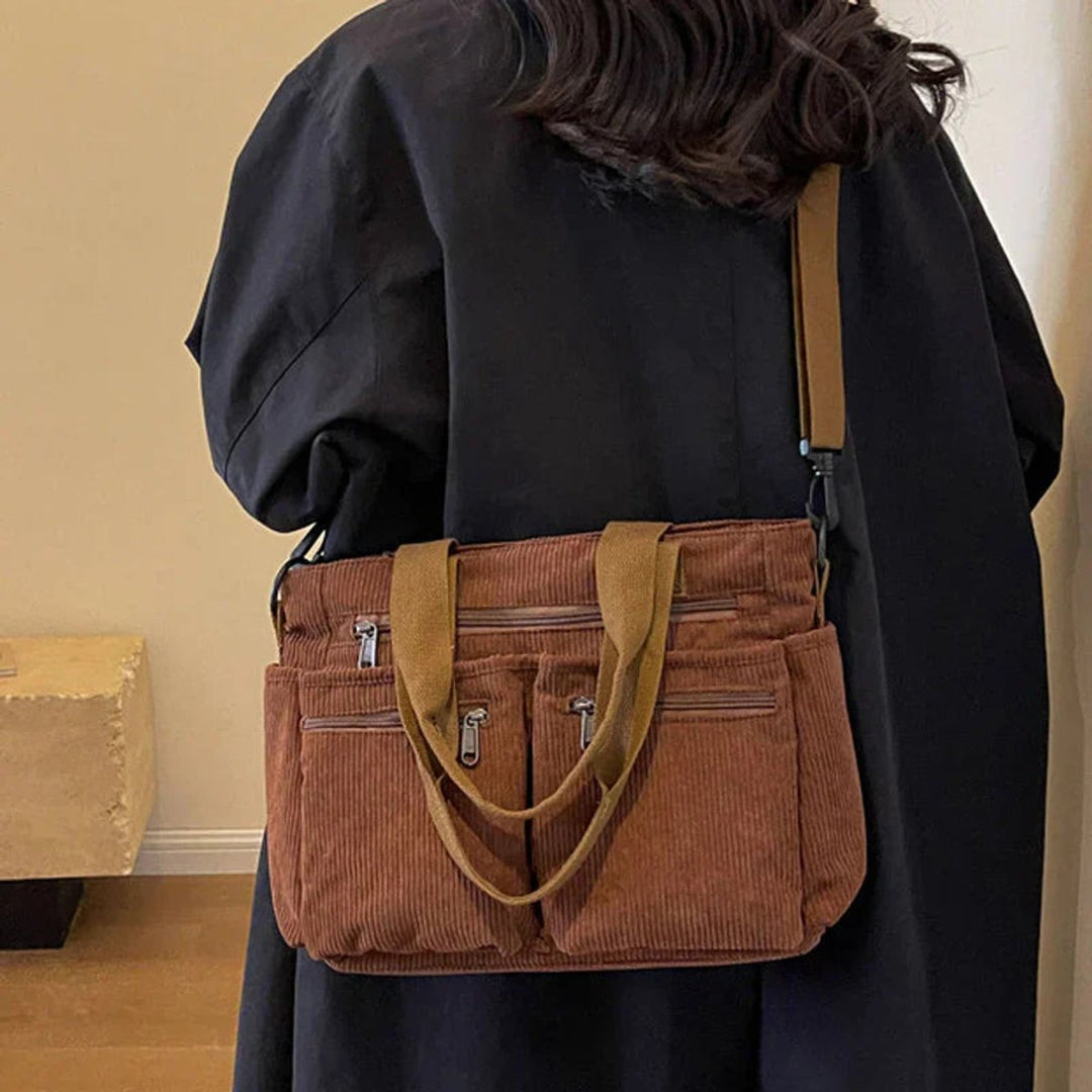 Women's Corduroy Crossbody Tote Bag for Work (4)