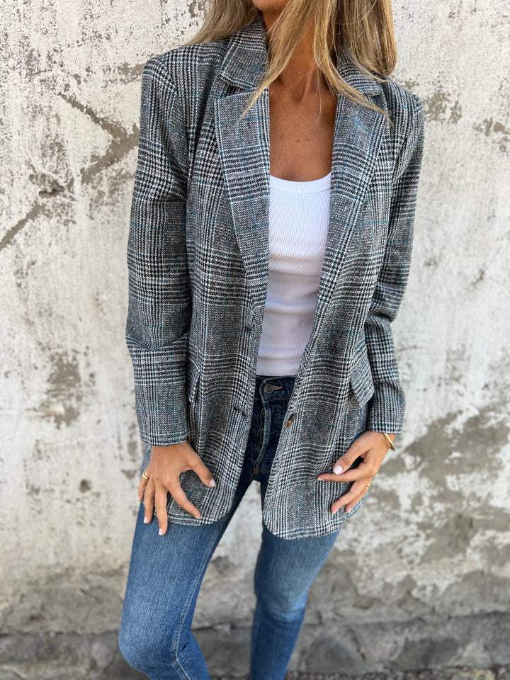 Women's Cotton Check Jacket for Autumn (2)