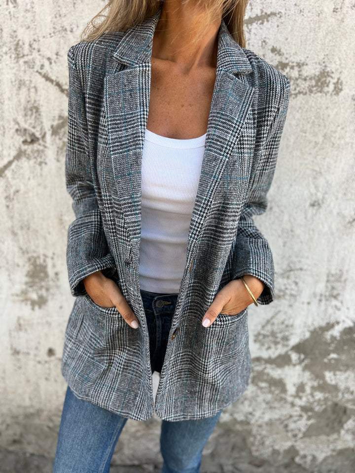 Women's Cotton Check Jacket for Autumn (3)