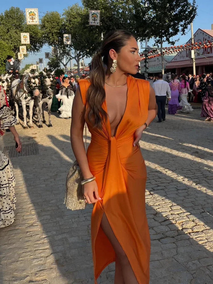 Women's Cotton Maxi Dress for Fall Weddings (4)