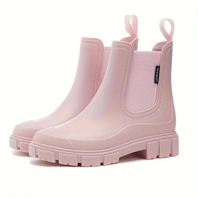Women's Cowboy Boots Chelsea Waterproof Slip-On in Pink