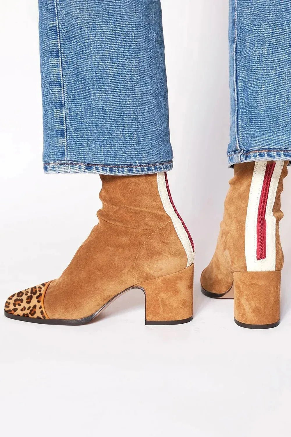 Women's Cowboy Boots in Elegant Suede, Mid-Calf (8)