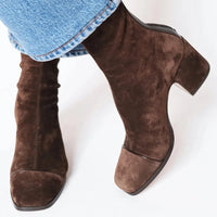 Mia | Women's Cowboy Boots in Elegant Suede, Mid-Calf