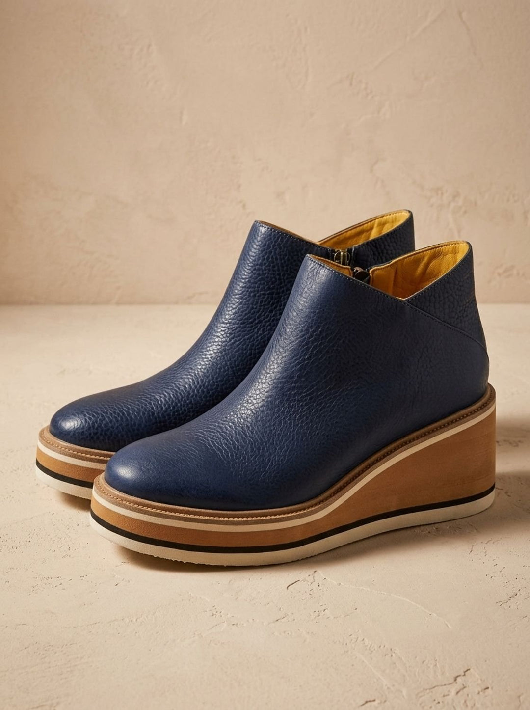 Women's Cowboy Boots in Waterproof Faux Leather in Blue