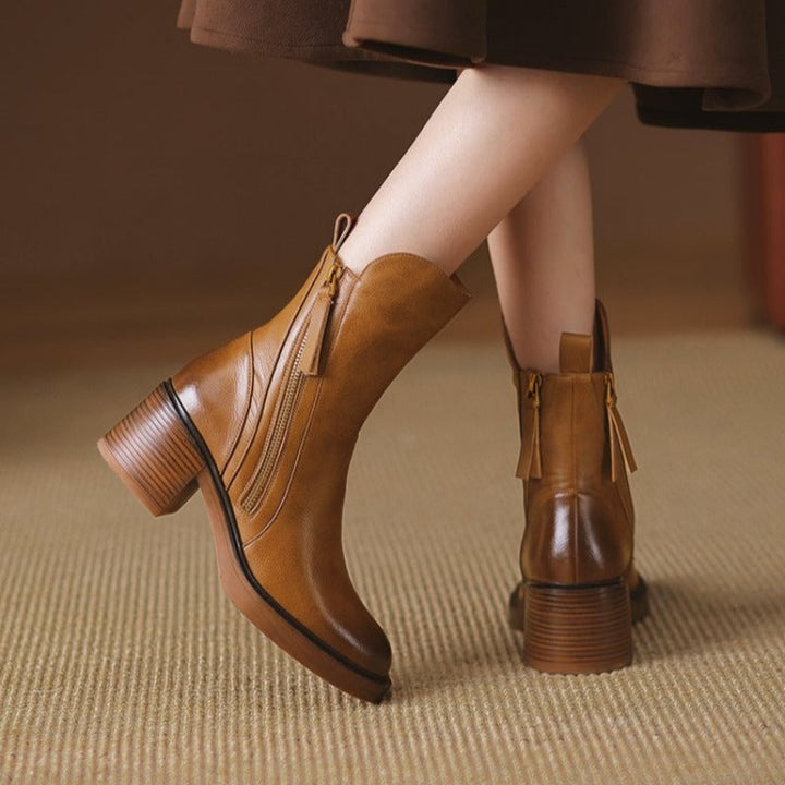 Women's Cowboy Boots Sleek Ankle Leather (4)