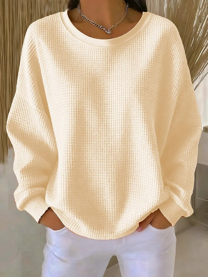Women's Cozy Christmas Sweater for Layering in Aprikose