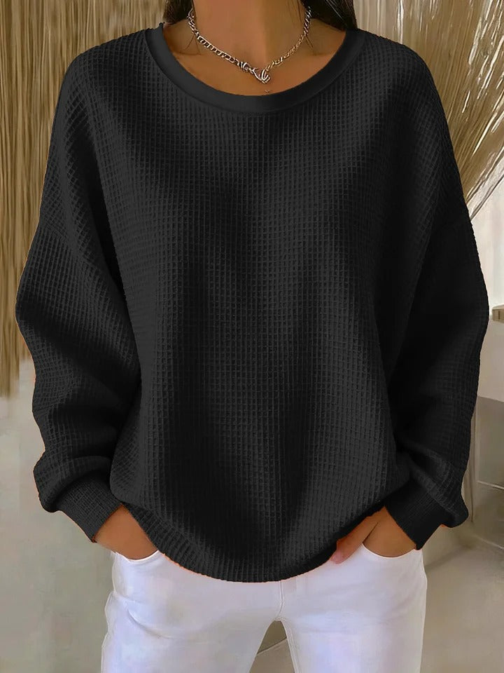 Women's Cozy Christmas Sweater for Layering in Black