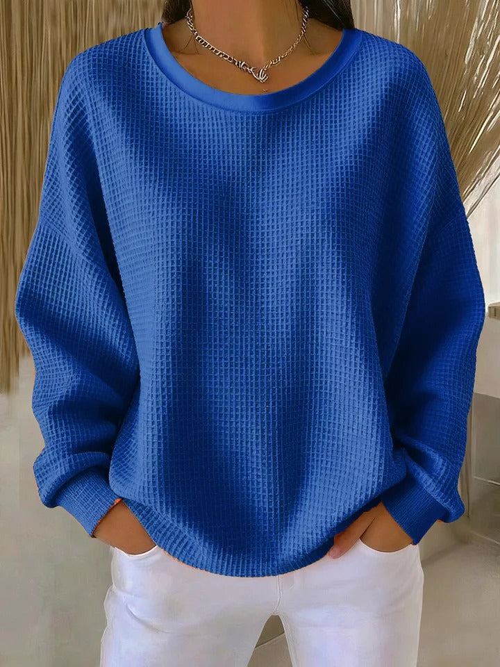 Women's Cozy Christmas Sweater for Layering in Blue