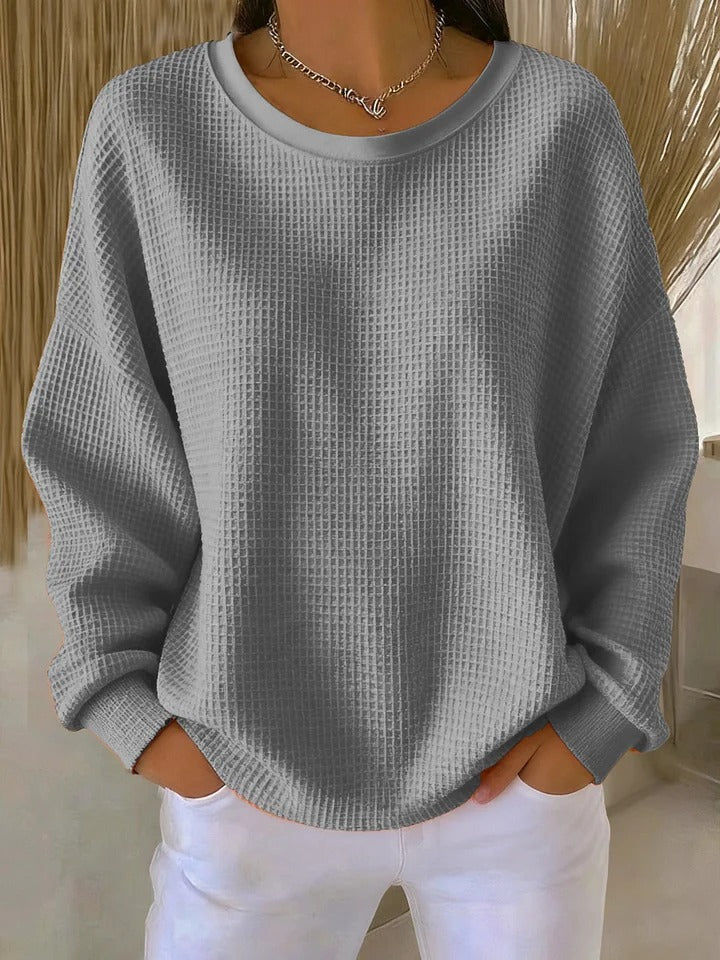 Women's Cozy Christmas Sweater for Layering in Grey