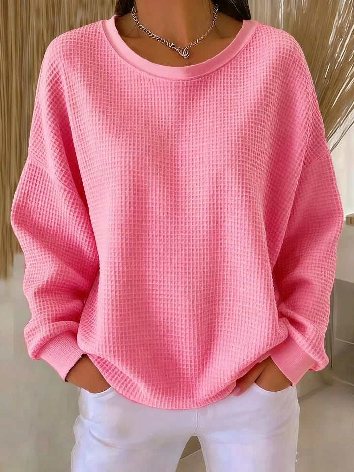 Women's Cozy Christmas Sweater for Layering in Pink