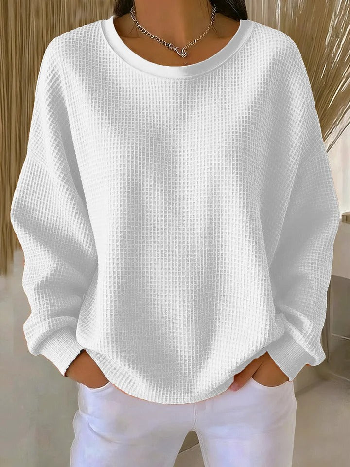 Women's Cozy Christmas Sweater for Layering in White