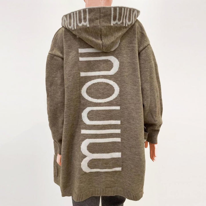 Women's Cozy Hooded Knit Cardigan for Fall (2)